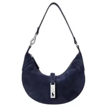 Polo Ralph Lauren Сумка Polo ID из коровьей кожи, мини-сумка на плечо, женская, темно-синяя