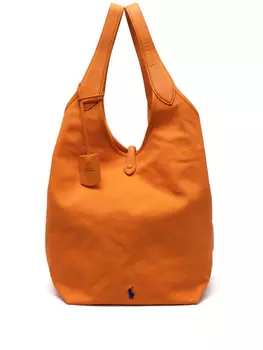 Polo Ralph Lauren сумка-тоут из канваса, оранжевый