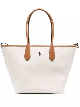 Polo Ralph Lauren сумка-тоут из канваса, нейтральный цвет