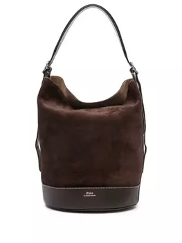 Polo Ralph Lauren сумка-ведро Bellport среднего размера, коричневый