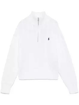 Polo Ralph Lauren свитер фактурной вязки, белый