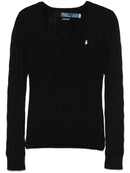 Polo Ralph Lauren свитер фактурной вязки, черный