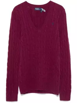 Polo Ralph Lauren свитер фактурной вязки, фиолетовый