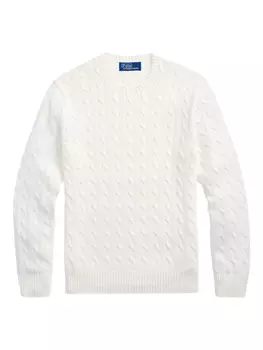 Polo Ralph Lauren свитер фактурной вязки с круглым вырезом, белый