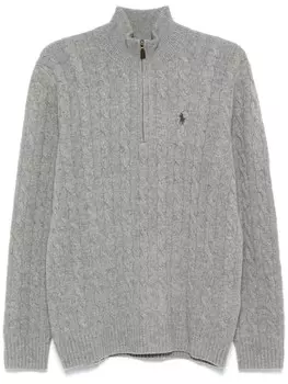 Polo Ralph Lauren свитер фактурной вязки, серый
