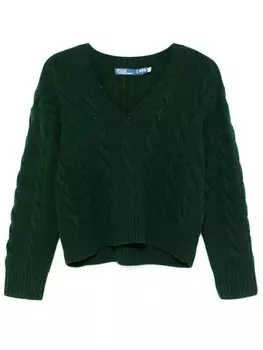 Polo Ralph Lauren свитер фактурной вязки, зеленый