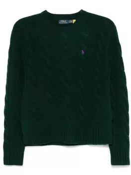 Polo Ralph Lauren свитер фактурной вязки, зеленый