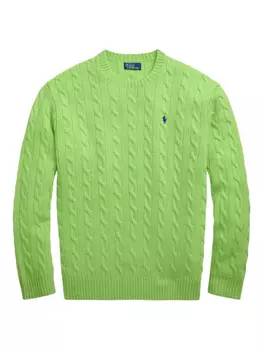 Polo Ralph Lauren свитер фактурной вязки, зеленый