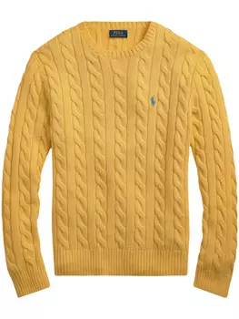Polo Ralph Lauren свитер фактурной вязки, желтый