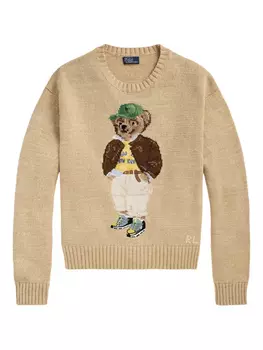 Polo Ralph Lauren свитер Polo Bear вязки интарсия, нейтральный