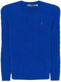 Polo Ralph Lauren свитер с косой вязкой, синий