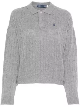 Polo Ralph Lauren свитер с косой вязкой, серый