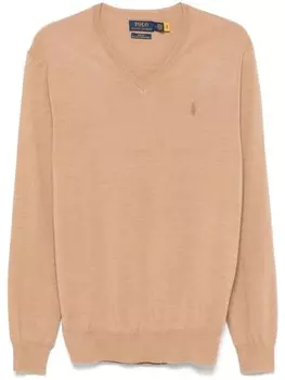 Polo Ralph Lauren свитер с логотипом Polo Pony, коричневый