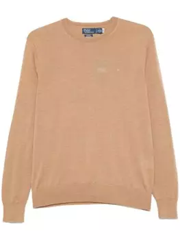Polo Ralph Lauren свитер с логотипом Polo Pony, коричневый