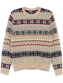 Polo Ralph Lauren свитер с орнаментом, нейтральный цвет