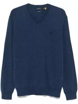 Polo Ralph Lauren свитер с вышивкой Polo Pony, синий