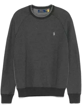 Polo Ralph Lauren свитер с вышивкой Polo Pony, серый