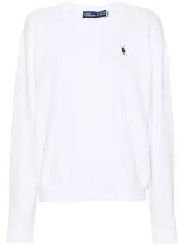 Polo Ralph Lauren свитер с вышивкой Polo Pony, белый