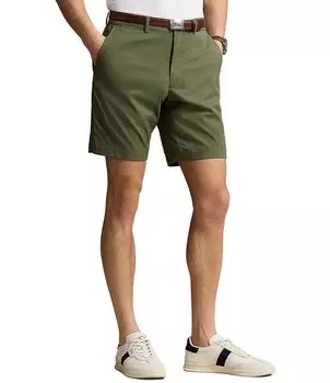 Polo Ralph Lauren Tailored Fit Performance Stretch 9 Саржевые шорты с внутренним швом, зеленый
