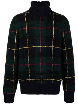 Polo Ralph Lauren tartan-check wool jumper, синий