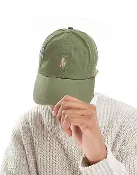 Polo Ralph Lauren – темно-зеленая бейсболка из твила с логотипом