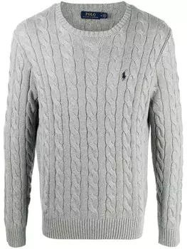 Polo Ralph Lauren толстовка фактурной вязки, серый