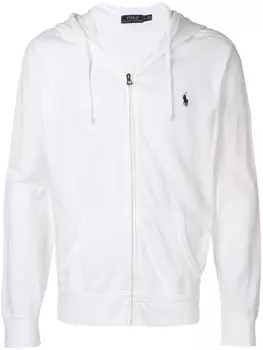Polo Ralph Lauren толстовка на молнии с капюшоном, белый