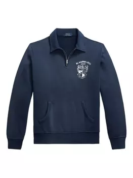 Polo Ralph Lauren толстовка с графичным принтом, синий