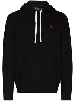 Polo Ralph Lauren толстовка с капюшоном и вышитым логотипом, черный