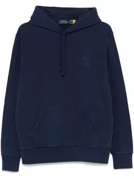 Polo Ralph Lauren толстовка с капюшоном из флиса Big Polo Pony, синий