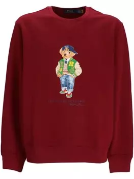 Polo Ralph Lauren толстовка с принтом Polo Bear, красный