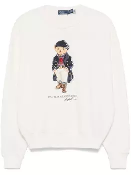 Polo Ralph Lauren толстовка с принтом Polo Bear, белый