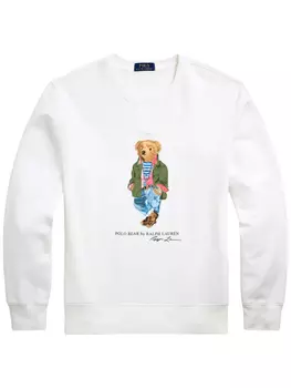 Polo Ralph Lauren толстовка с узором, белый