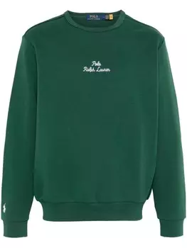 Polo Ralph Lauren толстовка с вышитым логотипом, зеленый