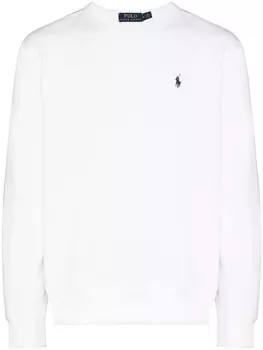 Polo Ralph Lauren толстовка с вышитым логотипом, белый