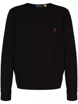 Polo Ralph Lauren толстовка с вышитым логотипом, черный