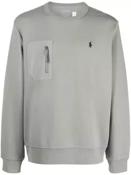 Polo Ralph Lauren толстовка с вышивкой Polo Pony, серый