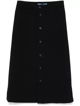 Polo Ralph Lauren юбка миди А-силуэта, черный