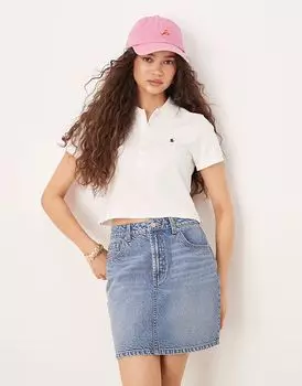 Polo Ralph Lauren укороченный поло с логотипом в белом цвете