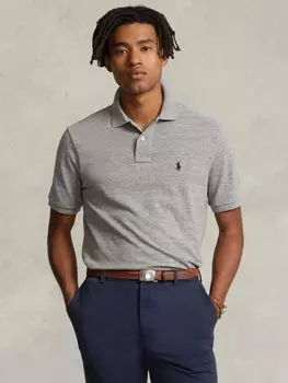 Polo Ralph Lauren Узкая рубашка-поло с короткими рукавами на заказ, Canterbury Heather