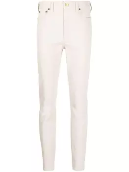 Polo Ralph Lauren узкие брюки из кожи, белый