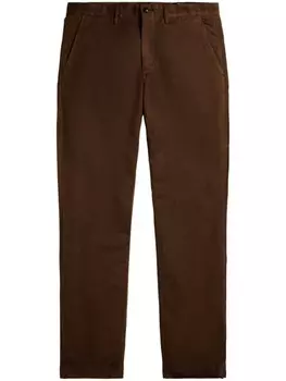 Polo Ralph Lauren узкие брюки с заниженной талией, коричневый