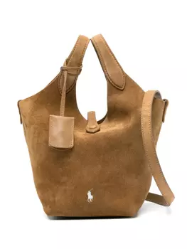 Polo Ralph Lauren замшевая сумка-ведро, коричневый