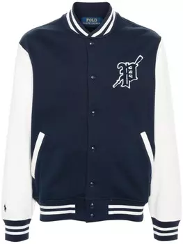 Polo Ralph Lauren жакет из джерси с нашивкой-логотипом, синий