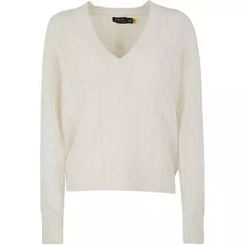 Polo Ralph Lauren Женский кашемировый свитер FW22, белый