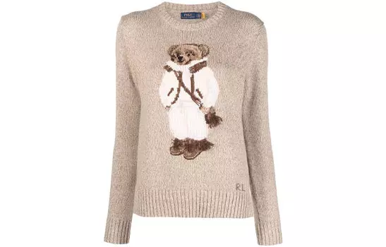 Polo Ralph Lauren Женский свитер FW21 коричневого цвета