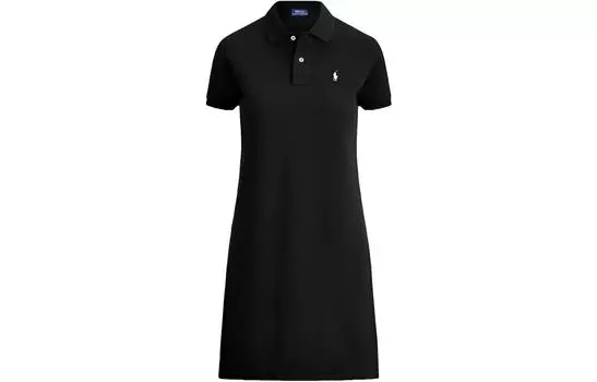 Polo Ralph Lauren Женское платье с короткими рукавами, черное, весна-лето 2020