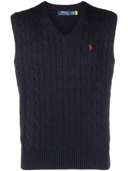 Polo Ralph Lauren жилет фактурной вязки, синий