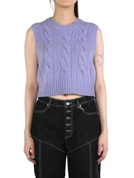 Polo Ralph Lauren жилет с косами, фиолетовый