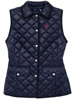 Polo Ralph Lauren жилет с вышитым логотипом, синий